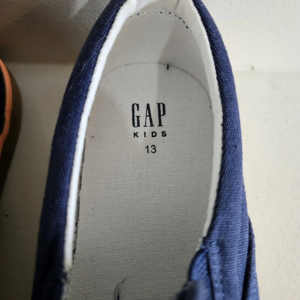 Gap Kids Embroidered Palm Trees Canvas Slip On Shoes Sz 13